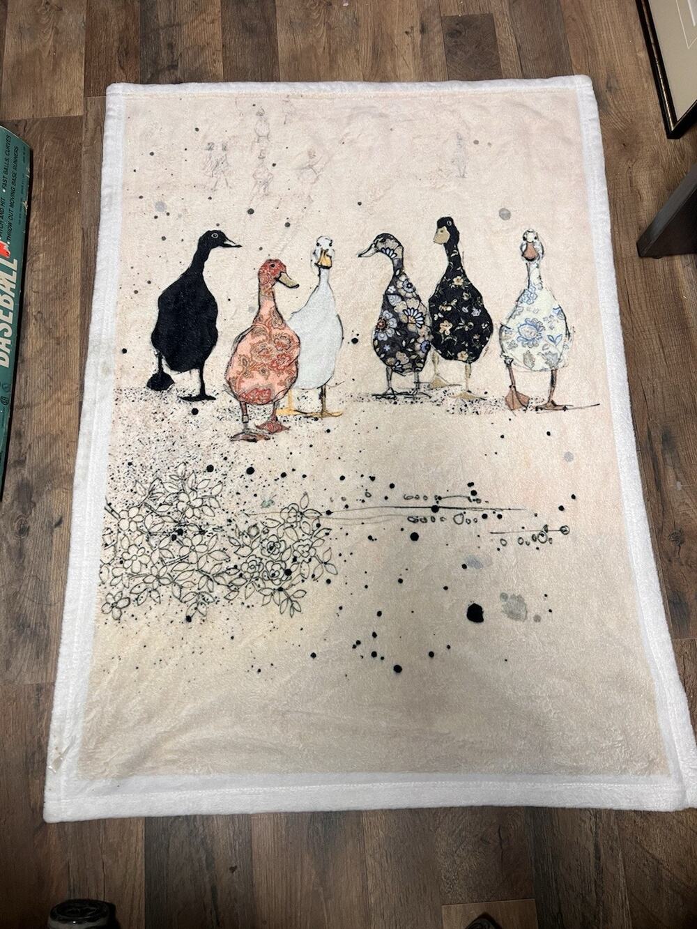 Silk Touch “Five Ducks” by Sarah Jenkins Throw Blanket